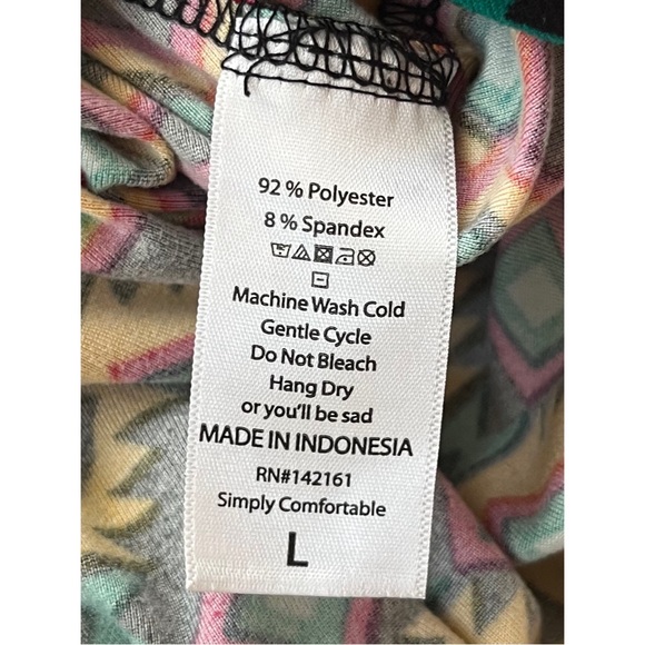 LuLaRoe Women’s Carly Aztec High Low Short Sleeves High Low Dress Size Large - Picture 4 of 6